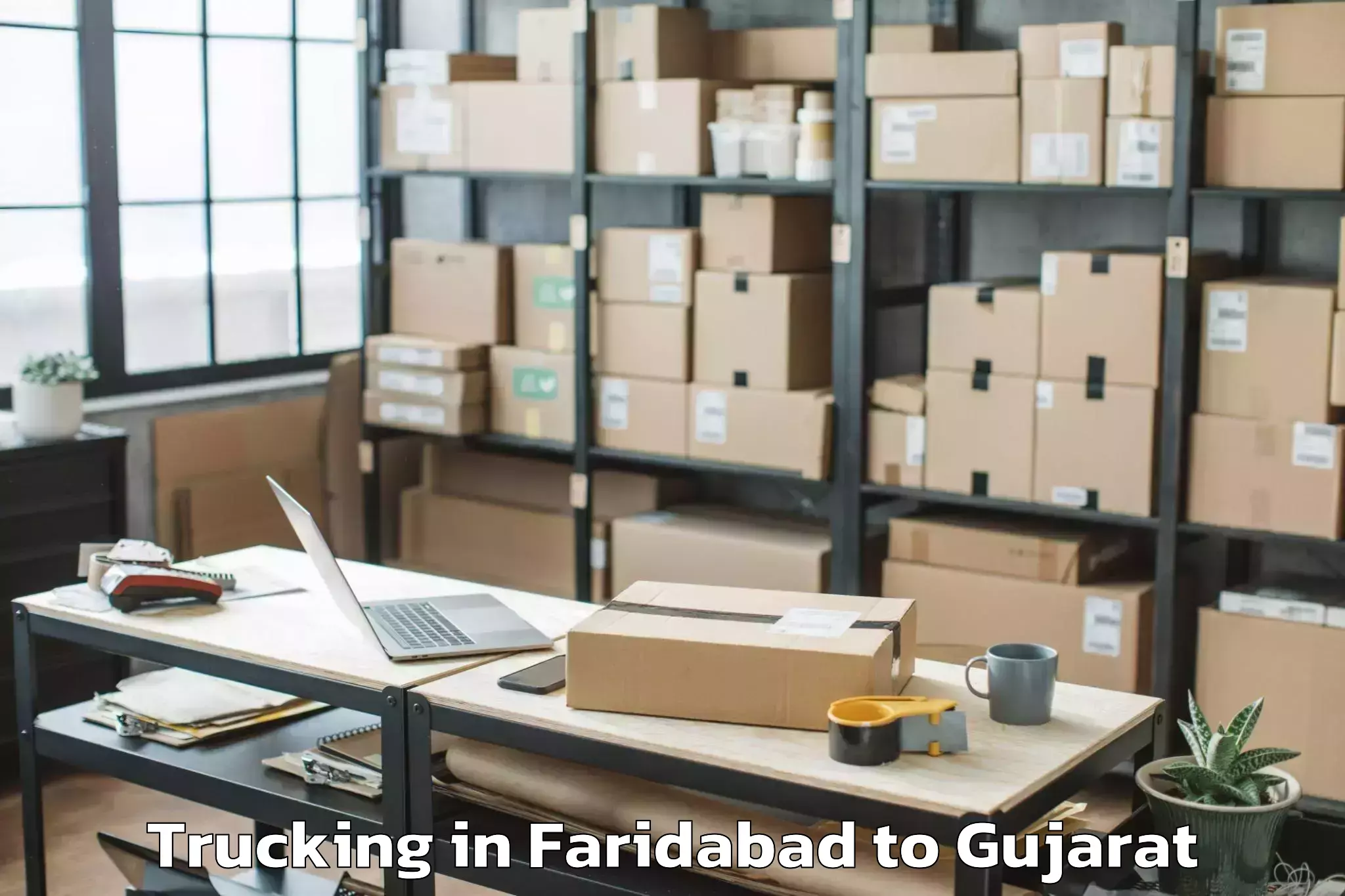 Quality Faridabad to Tharad Trucking